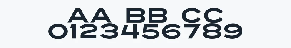 Rzeczywista próbka kroju Turnpike — Aa Bb Cc 0123456789