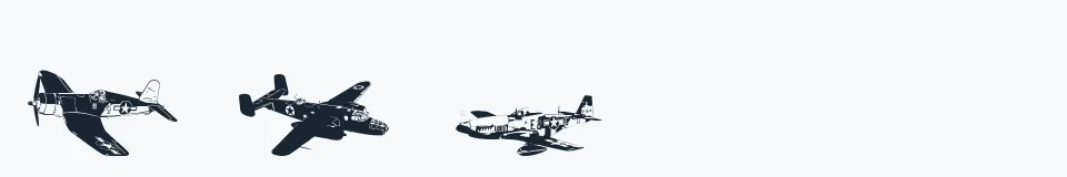 Rzeczywista próbka kroju WW2 Aircraft — Aa Bb Cc 0123456789