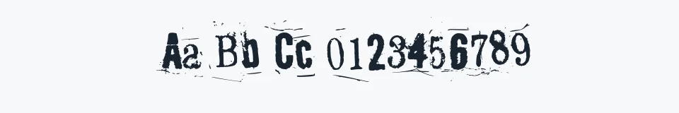 Rzeczywista próbka kroju Moksha — Aa Bb Cc 0123456789
