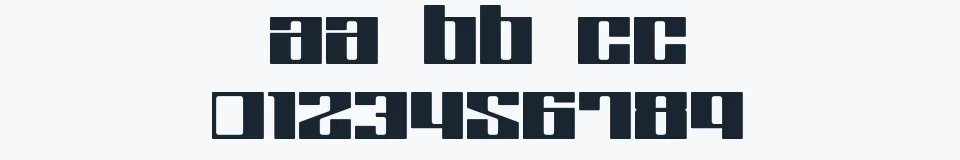 Rzeczywista próbka kroju Zone — Aa Bb Cc 0123456789