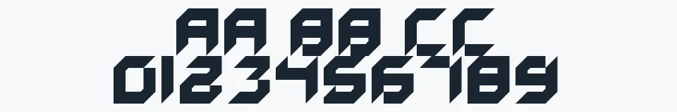 Rzeczywista próbka kroju Kreased — Aa Bb Cc 0123456789