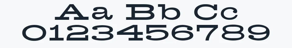 Rzeczywista próbka kroju Biggen — Aa Bb Cc 0123456789