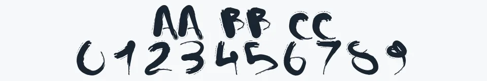 Rzeczywista próbka kroju CMSquish — Aa Bb Cc 0123456789