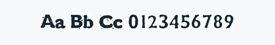 Rzeczywista próbka kroju CMDestroy — Aa Bb Cc 0123456789