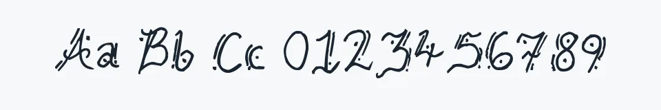 Rzeczywista próbka kroju Geefium Serif — Aa Bb Cc 0123456789