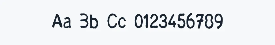 Rzeczywista próbka kroju Chinese Ruler — Aa Bb Cc 0123456789