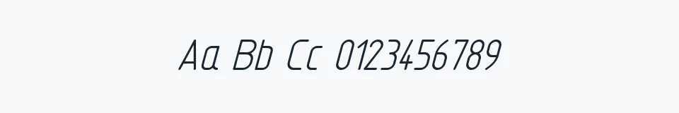 Rzeczywista próbka kroju TGL 31034-2 — Aa Bb Cc 0123456789