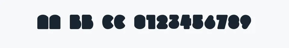 Rzeczywista próbka kroju Slukoni — Aa Bb Cc 0123456789