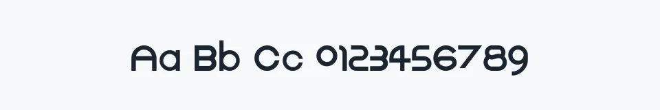 Rzeczywista próbka kroju faucet — Aa Bb Cc 0123456789