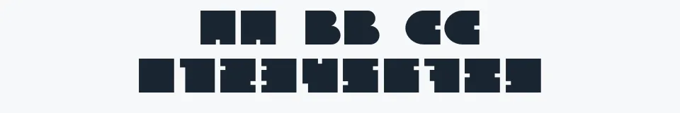 Rzeczywista próbka kroju The Go Font — Aa Bb Cc 0123456789