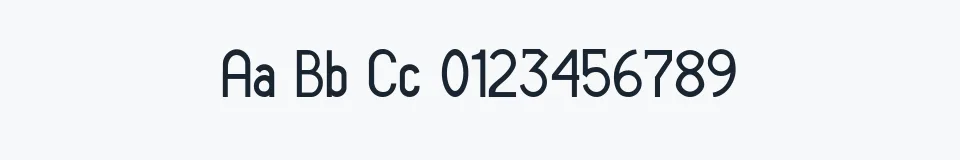 Rzeczywista próbka kroju Sans I Am — Aa Bb Cc 0123456789