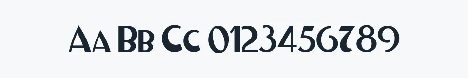 Rzeczywista próbka kroju TestarossaNF — Aa Bb Cc 0123456789