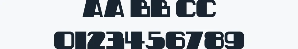 Rzeczywista próbka kroju IndochineNF — Aa Bb Cc 0123456789
