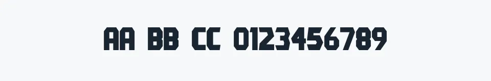 Rzeczywista próbka kroju Kroftsmann — Aa Bb Cc 0123456789