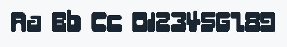 Rzeczywista próbka kroju Digifit — Aa Bb Cc 0123456789