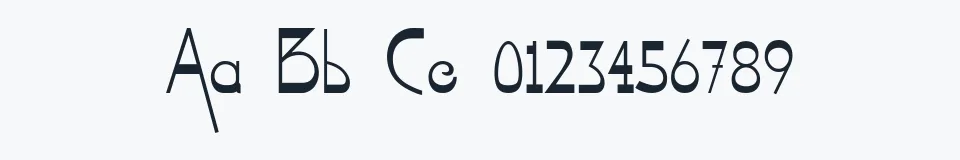 Rzeczywista próbka kroju Geisha — Aa Bb Cc 0123456789