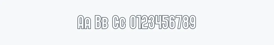 Rzeczywista próbka kroju Elbaris — Aa Bb Cc 0123456789