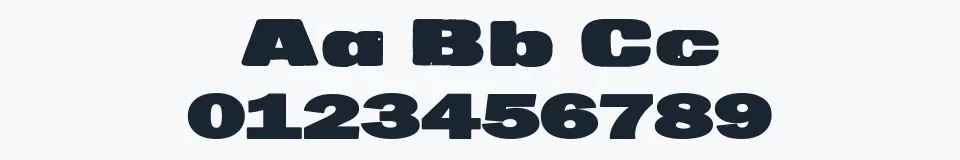 Rzeczywista próbka kroju MKaputt-Expanded — Aa Bb Cc 0123456789