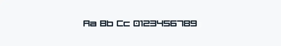 Rzeczywista próbka kroju Linesquare Rounded Extended — Aa Bb Cc 0123456789