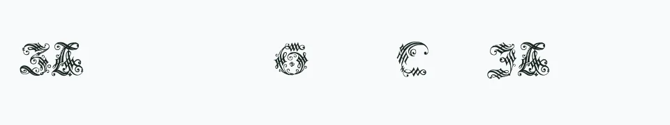 Rzeczywisty podgląd fontu OrnamentalInitial – Zażółć gęślą jaźń