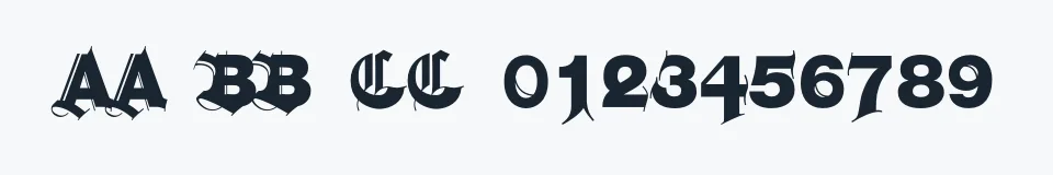 Rzeczywista próbka kroju Hel Grotesk Gothiq — Aa Bb Cc 0123456789
