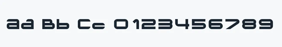 Rzeczywista próbka kroju Planet Opti — Aa Bb Cc 0123456789