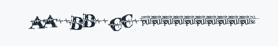 Rzeczywista próbka kroju pulse sans virgin — Aa Bb Cc 0123456789