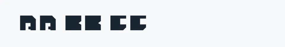 Rzeczywista próbka kroju TECNO — Aa Bb Cc 0123456789
