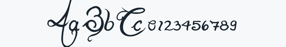 Rzeczywista próbka kroju LaPointe's Road — Aa Bb Cc 0123456789
