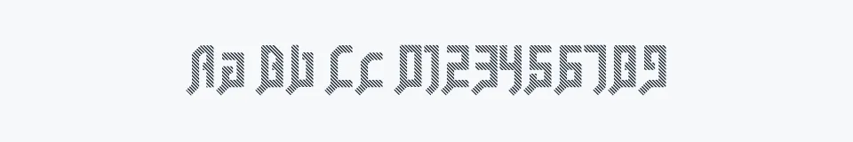 Rzeczywista próbka kroju FSB08KlangNormalAl — Aa Bb Cc 0123456789