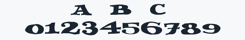 Rzeczywista próbka kroju FETTECKE — Aa Bb Cc 0123456789