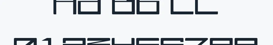 Rzeczywista próbka kroju Glyphstream — Aa Bb Cc 0123456789