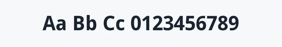 Rzeczywista próbka kroju Droid Sans — Aa Bb Cc 0123456789