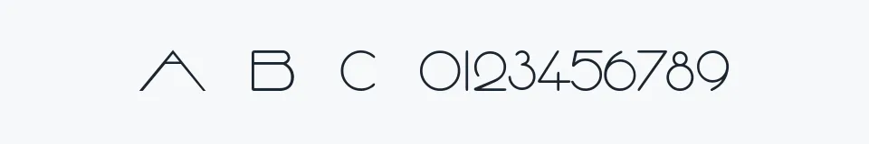 Rzeczywista próbka kroju Babylon Font — Aa Bb Cc 0123456789