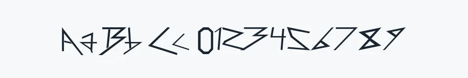 Rzeczywista próbka kroju Holitter Forge — Aa Bb Cc 0123456789