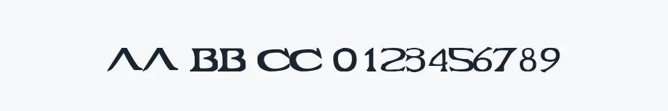 Rzeczywista próbka kroju Cabal — Aa Bb Cc 0123456789