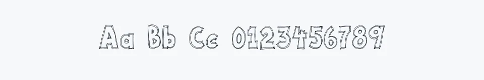 Rzeczywista próbka kroju Key Tab Metal — Aa Bb Cc 0123456789