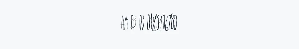 Rzeczywista próbka kroju HELLO WEEN FONT — Aa Bb Cc 0123456789