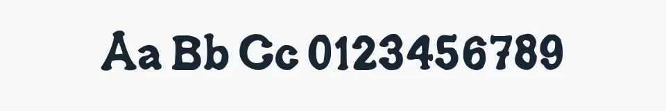 Rzeczywista próbka kroju Ariendezze — Aa Bb Cc 0123456789