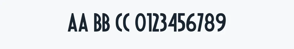 Rzeczywista próbka kroju Fiesta — Aa Bb Cc 0123456789