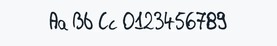 Rzeczywista próbka kroju Galileo Font — Aa Bb Cc 0123456789