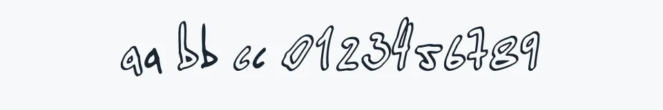 Rzeczywista próbka kroju Mich — Aa Bb Cc 0123456789