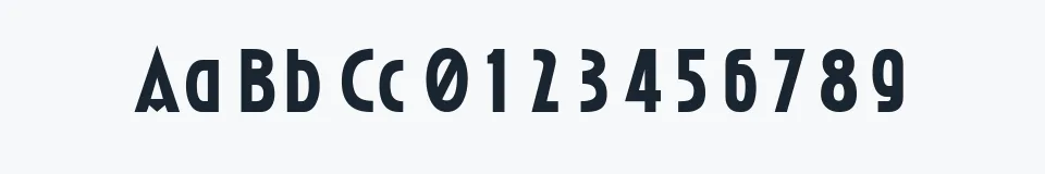 Rzeczywista próbka kroju Passja — Aa Bb Cc 0123456789