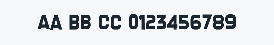 Rzeczywista próbka kroju Screengem — Aa Bb Cc 0123456789