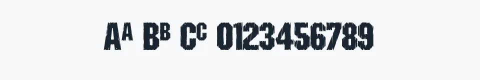 Rzeczywista próbka kroju Shredded — Aa Bb Cc 0123456789