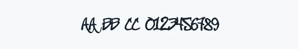 Rzeczywista próbka kroju Streetsoul — Aa Bb Cc 0123456789