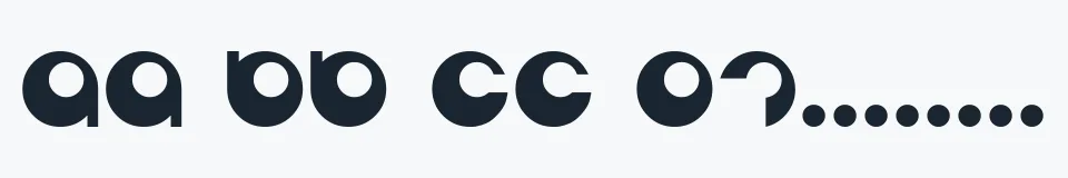 Rzeczywista próbka kroju Tabun — Aa Bb Cc 0123456789
