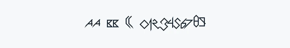 Rzeczywista próbka kroju skrillex — Aa Bb Cc 0123456789