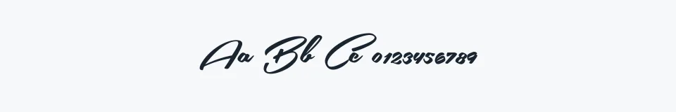 Rzeczywista próbka kroju Southern Aire — Aa Bb Cc 0123456789