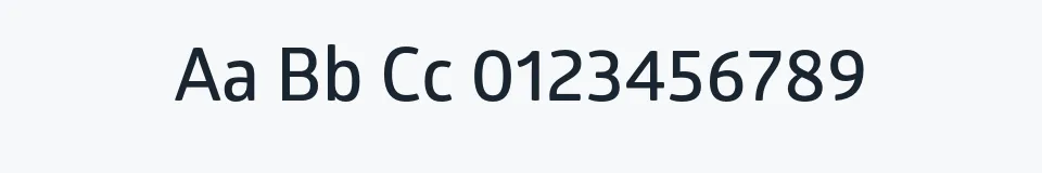 Rzeczywista próbka kroju Glober — Aa Bb Cc 0123456789